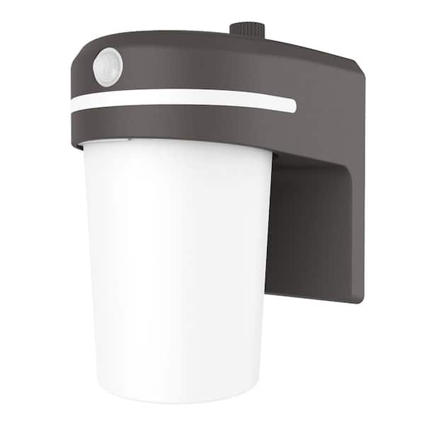 HALO FE 60-Watt Equivalent Integrated LED Bronze Motion Sensing Dusk to Dawn Area Light, 3500K