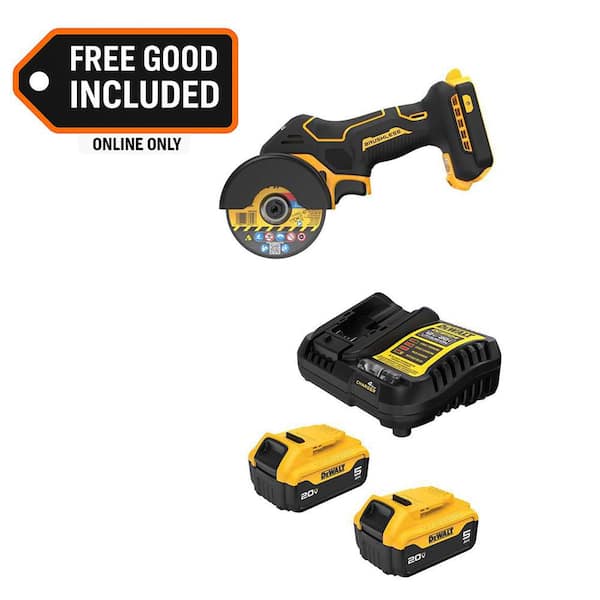 20-Volt XR Lithium-Ion Cordless 3 in. Cut-Off Tool with (2) 5.0 Ah Batteries and Charger