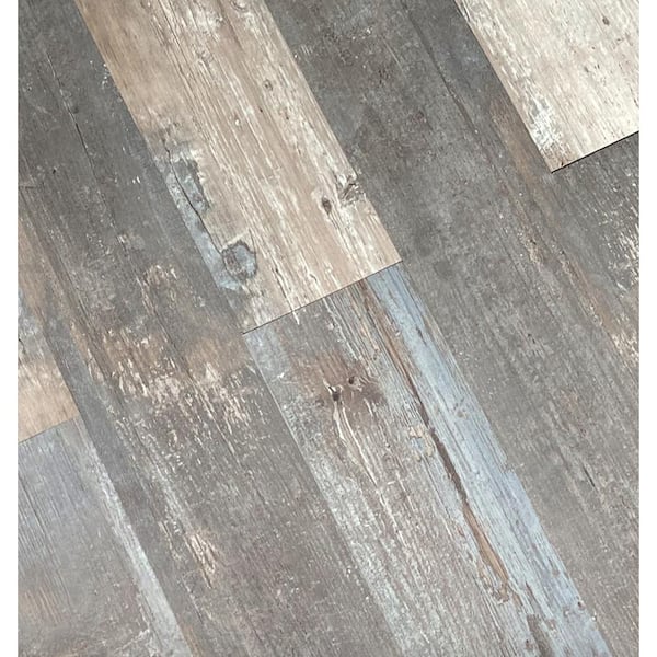 Take Home Sample - Rumba Aged Wood Waterproof Colors Glue Down 6 in. x 6 in. Luxury Vinyl Plank