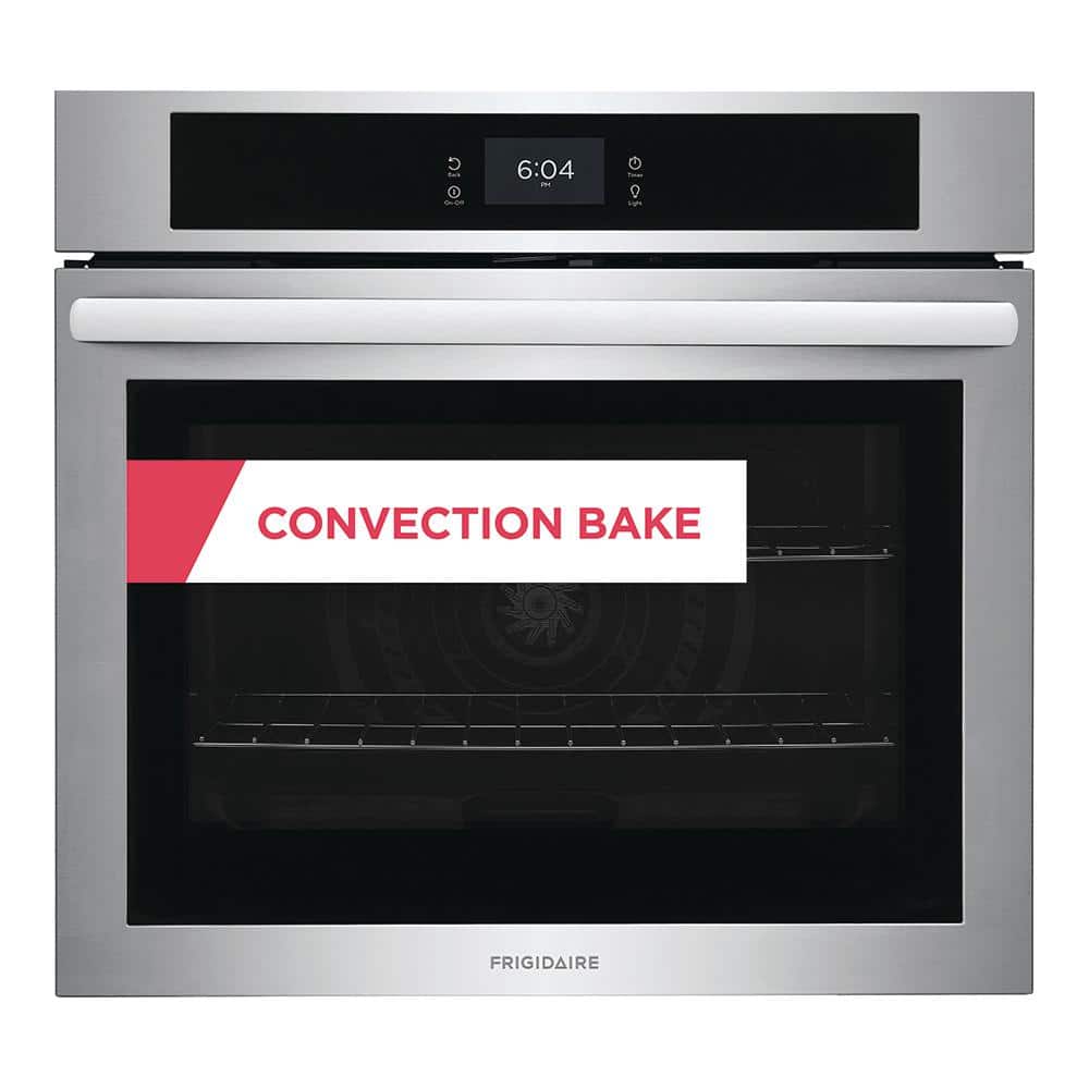 Frigidaire 30 in. Single Electric Built-In Wall Oven with Convection in Stainless Steel, Silver