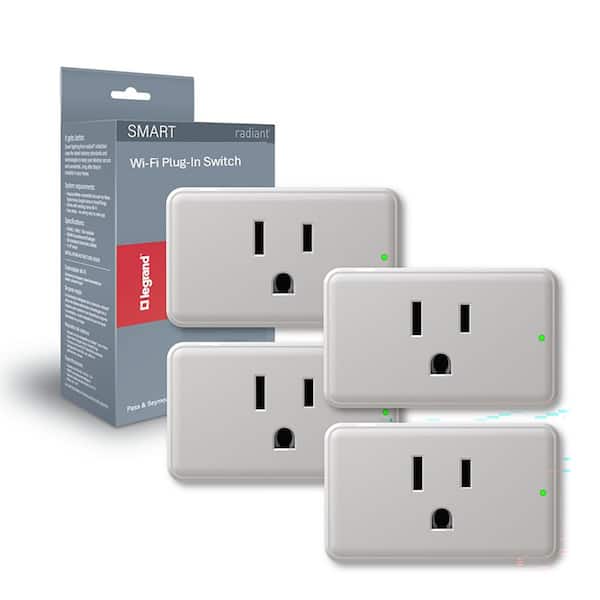 Smart Matter-Enabled 15A Plug-In Switch with Wi-Fi 4-Pack