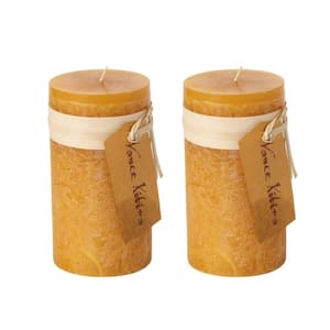 6" Brown Sugar Pillar Candles (Set of 2)