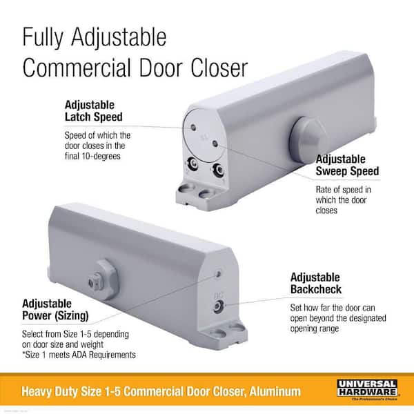 Universal Hardware Size 1-5 Heavy Duty Commercial Door Closer - 3