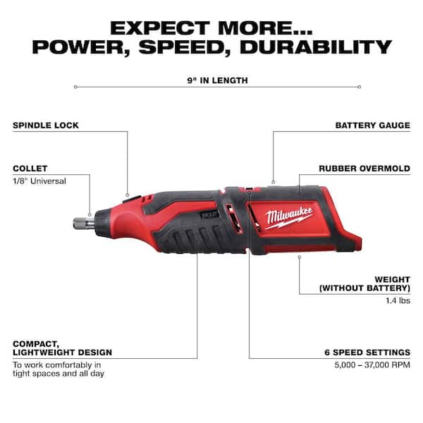 Milwaukee M12 FUEL 12V Lithium-Ion Cordless Multi-Tool Kit with 10 oz. Caulk and Adhesive Gun, Rotary Tool and 6.0Ah Battery