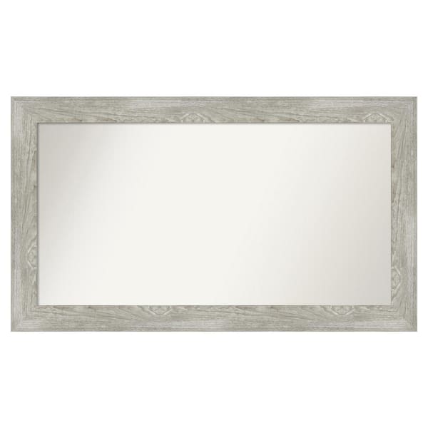 Dove Greywash 50 in. x 29 in. Custom Non-Beveled Distressed Recyled Polystyrene Bathroom Vanity Wall Mirror