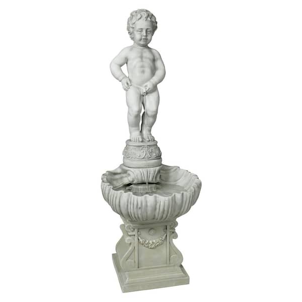 Design Toscano Manneken Pis Stone Bonded Resin Fountain with Base