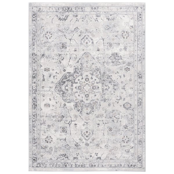 Riverfront Shivan 5 ft. x 7 ft. Ivory/Gray Ornate Border Area Rug