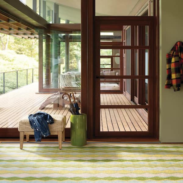 Safety Net Machine Washable Green 8 ft. x 10 ft. Indoor Area Rug