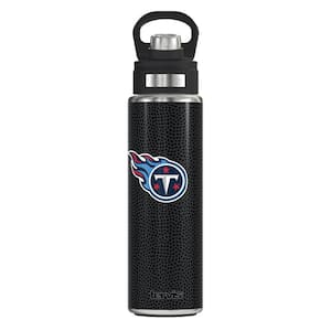 NFL TN TITANS LOGO BK 24OZ Wide Mouth Water Bottle Powder Coated Standard Lid