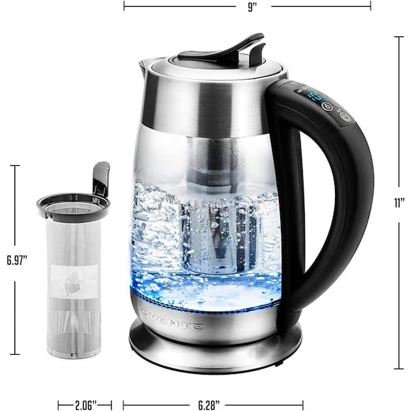 OVENTE Electric Kettle Hot Water Heater 1.8 Liter - BPA Free Fast Boiling  Cordless Water Warmer - Auto Shut Off Instant Water Boiler for Coffee & Tea