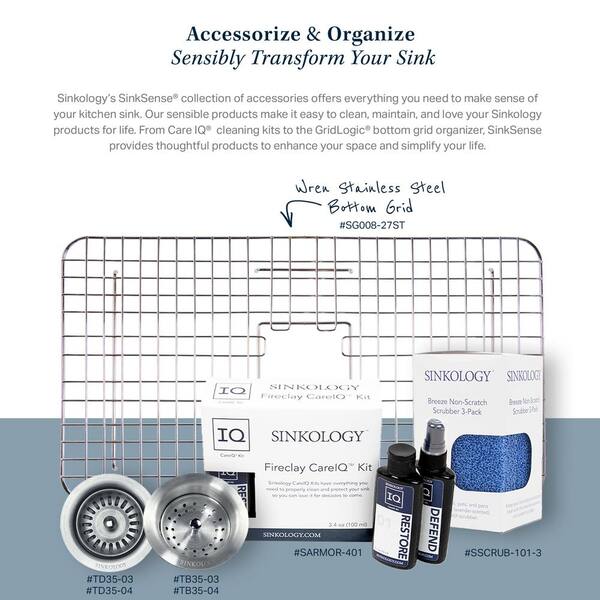 SINKOLOGY SinkSense Fireclay Care IQ Kit for Superior Sink Maintenance
