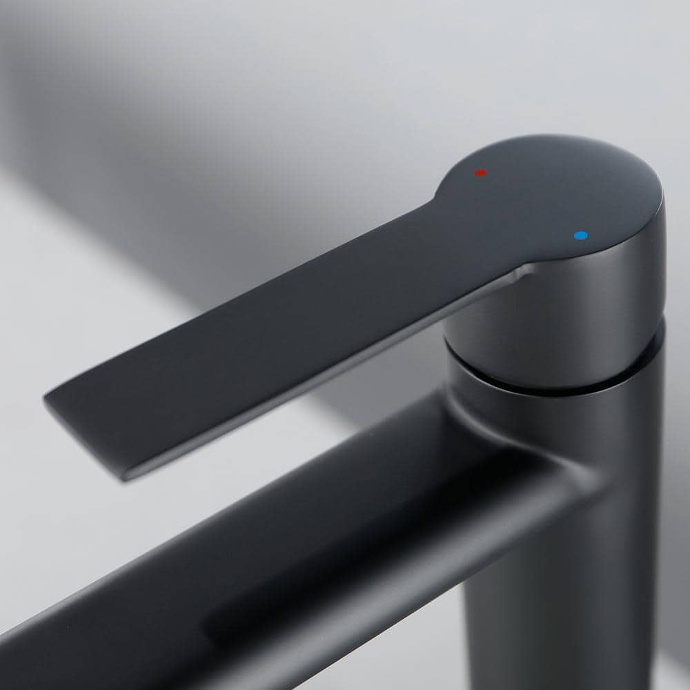 Matte Black Single Handle Vessel Sink Faucet