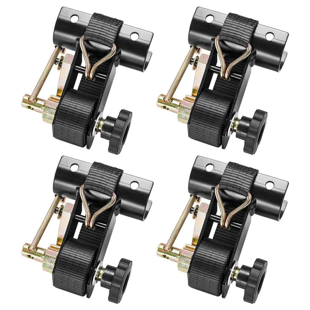 Ladder Rack Ratchet Straps, 1.87-2 in. Black Tube Mount, 1.5 in. W x 7.4 ft. L, Double J-Hooks, 500 lbs. Load(4 Pack) price history on PriceWatchPro