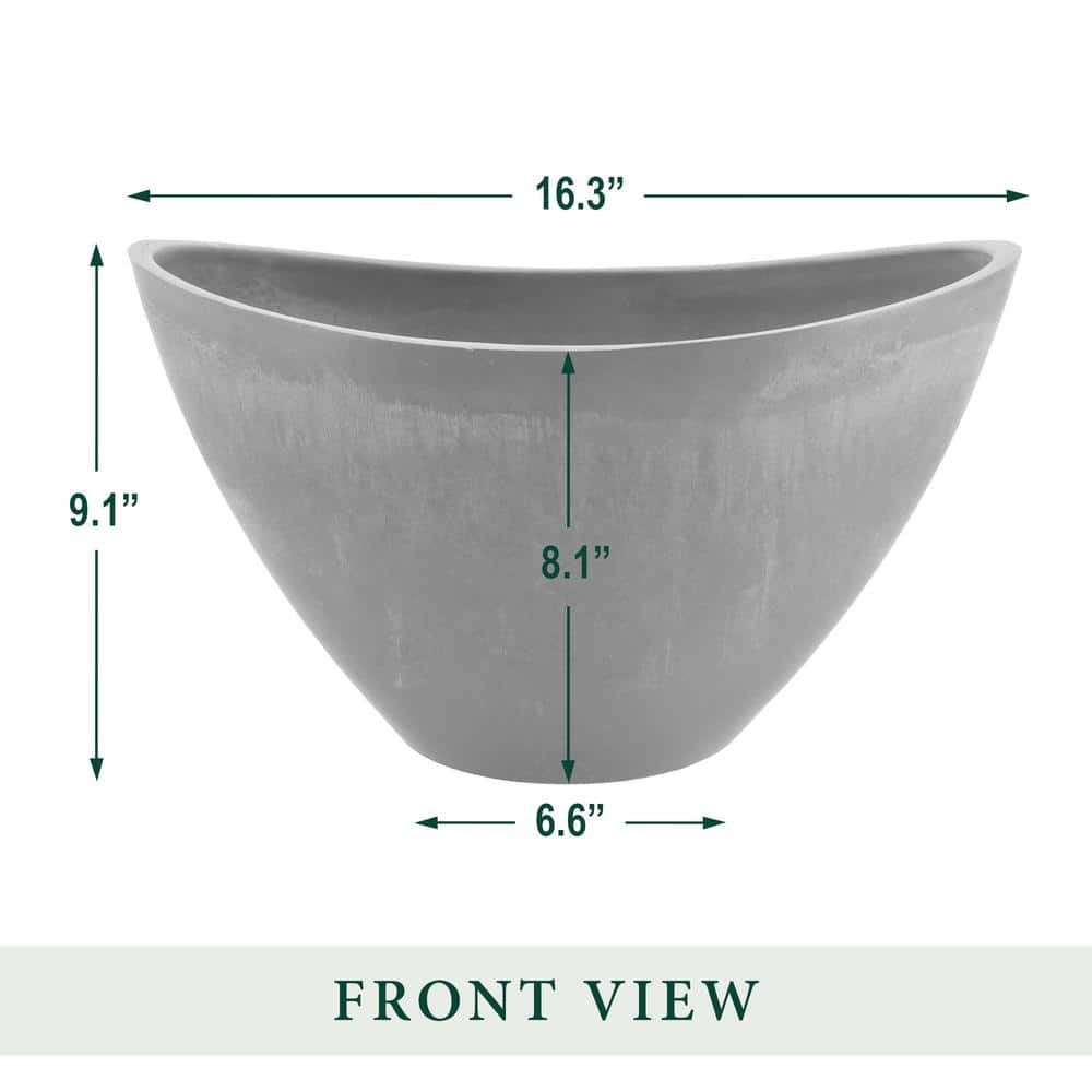 Medium Chocolate Recycled Plastic Oval Planter Pot