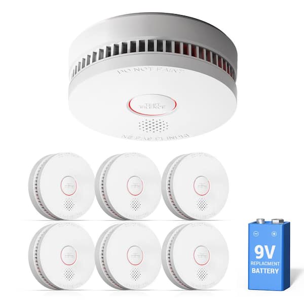 Innolink Photoelectric Smoke Detector with 9V replaceable Battery, 10 Year Product Life , ETL-9th Listed IL09SM, 6-Packs