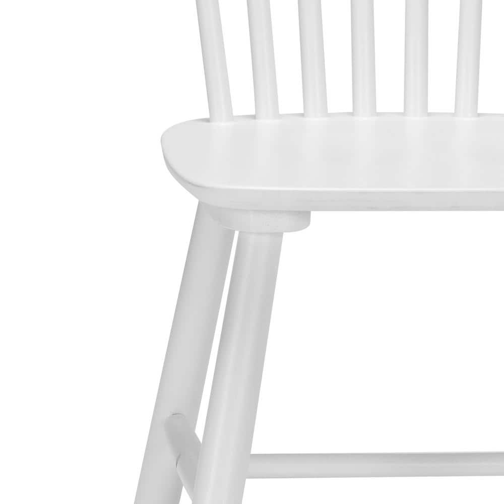 White High Back Solid Wood Windsor Side Chair Set