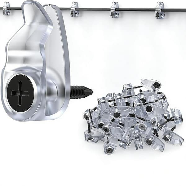 Outdoor Christmas String Light Clips-50 Pack Weatherproof Clear Hooks for Fairy Lights and Holiday Decor