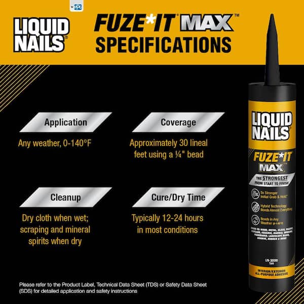 liquid nails general purpose construction adhesive ln 3000 44 600