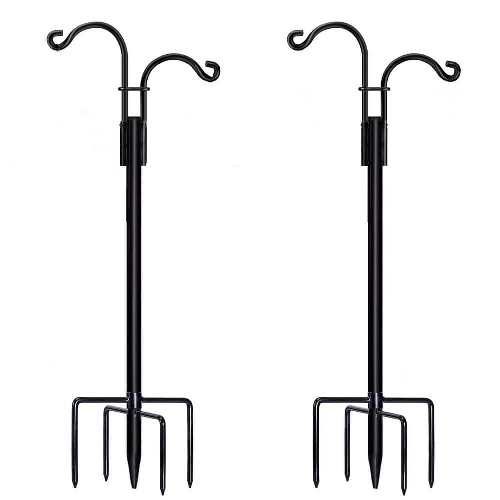 92 in. Metal Shepards Hooks for Outdoor, Heavy Duty Garden Hook for Hangin