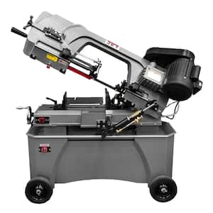 3/4 HP 7 in. X 12 in. Deluxe Metalworking Horizontal/Vertical Band Saw w/ Closed Stand, 4-Speed, 115/230-Volt, HVBS-712D