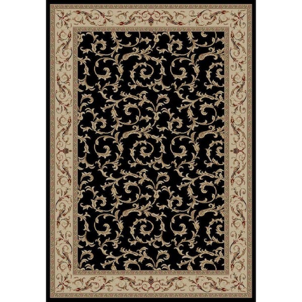 Concord Global Trading Jewel Veronica Black 8 ft. x 10 ft. Area Rug