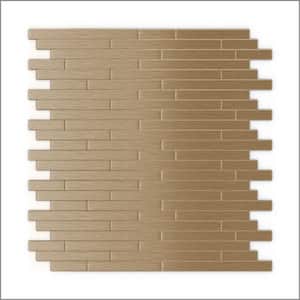 Kellie Light Copper 12.09 in. x 11.97 in. x 5 mm Metal Peel and Stick Wall Mosaic Tile (6.03 sq. ft./case)