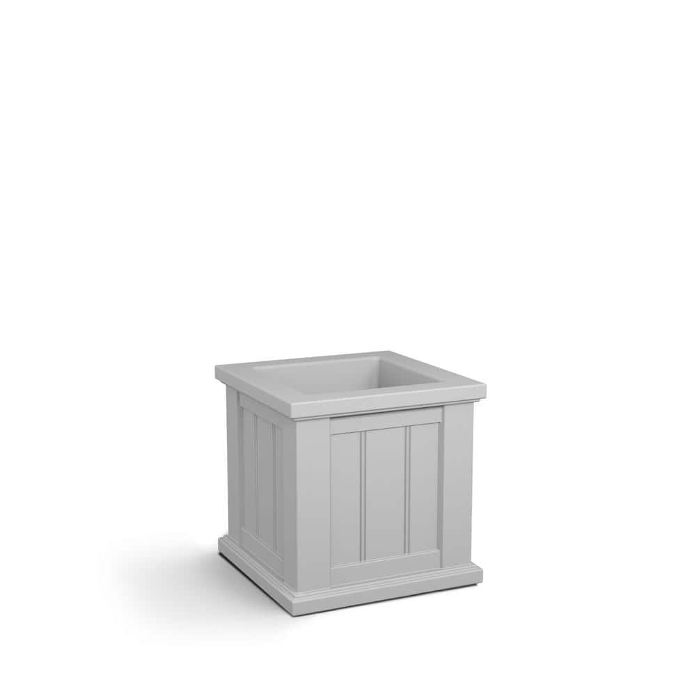 Cape Cod 14" White Polyethylene Outdoor Square Planter