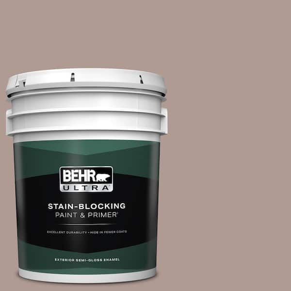 BEHR ULTRA 5 gal. #N170-4 Coffee with Cream Semi-Gloss Enamel Exterior Paint & Primer