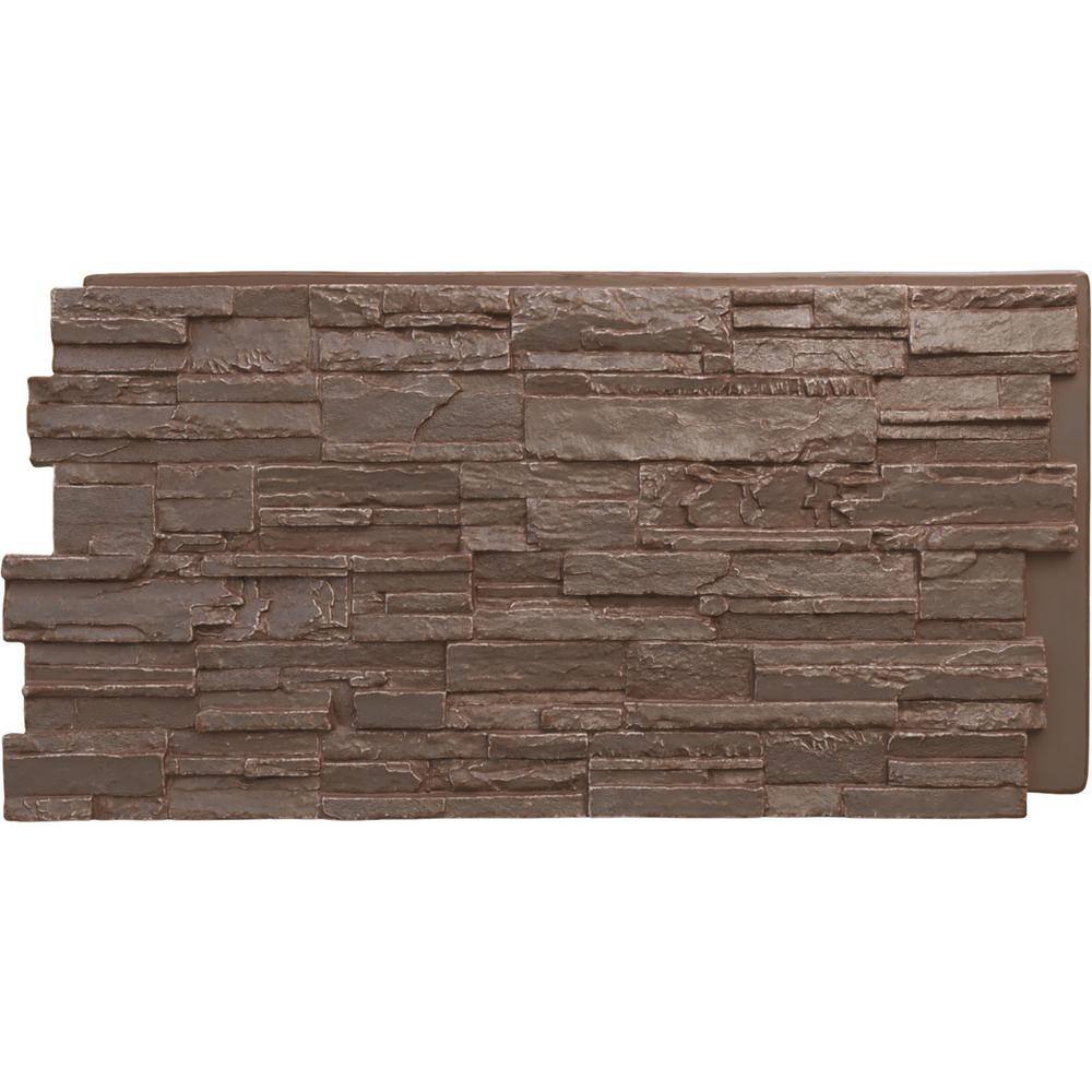 Cascade 48 5/8 in. x 1 1/4 in. Autumn Bronze Stacked Stone, StoneWall Faux Stone Siding Panel price history on PriceWatchPro
