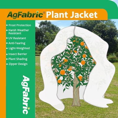 108 in. x 108 in. 0.95 oz. Plant Covers with Zipper Winter Tree Jacket for Frost Protection and Season Extension