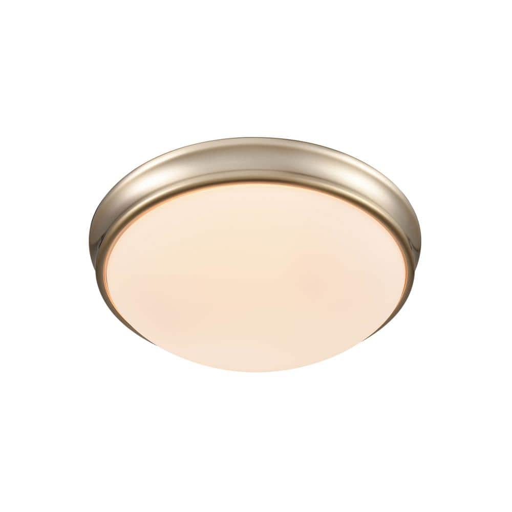 Sleek Modern Gold 12" Glass Bowl Flush Mount Ceiling Light