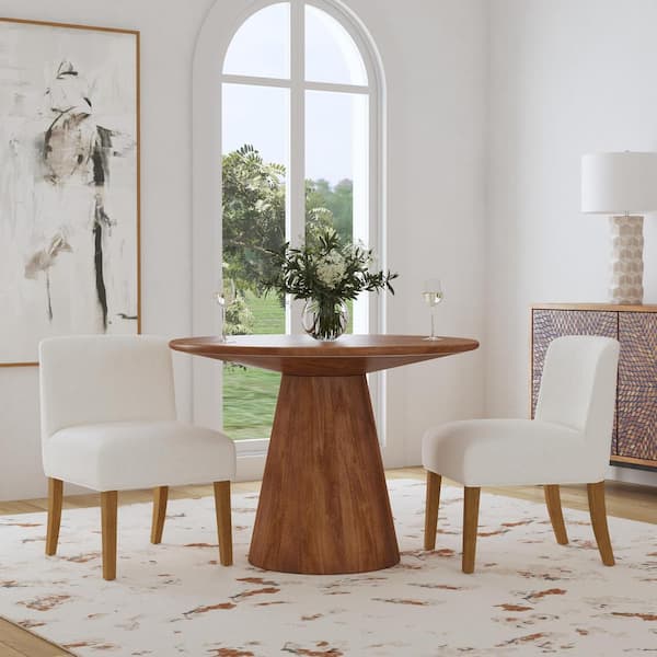 Cream Boucle Upholstered Dining Chair (Single)