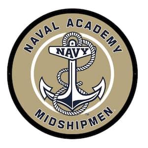 US Naval Academy Round 23 in. Plug-in LED Lighted Sign