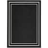 Nourison Essentials NRE02 Black Ivory Rug 4x6 Rectangle