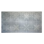 Dimensions 2 ft. x 4 ft. Glue Up Tin Ceiling Tile in Metallic Nickel