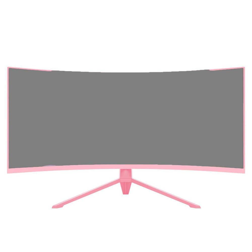 Vrbgify 34 in. Pink Curved Gaming Monitor 165hz UWQHD 3440 x 1440