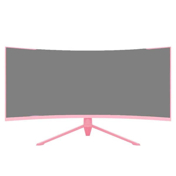 34 in. Pink Curved Gaming Monitor 165hz UWQHD 3440 x 1440 1500R HDR FreeSync HDMI DP Eye Care Wall Mount