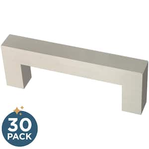 Simple Modern Square 3 in. (76 mm) Stainless Steel Cabinet Drawer Pull (30-Pack)