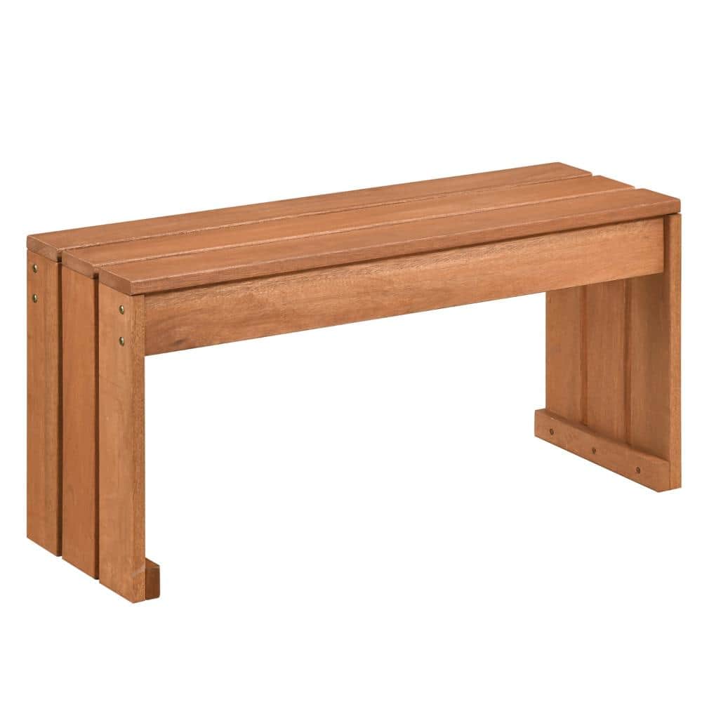 35.5 in. Blended Hardwood Backless Outdoor Bench or Plant Stand, Natural price history on PriceWatchPro