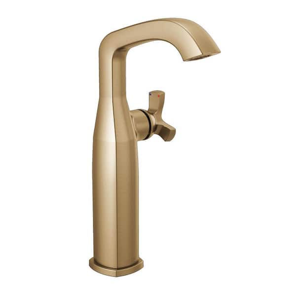 Delta Stryke Gold Single Handle Vessel Sink Faucet in Champagne Bronze