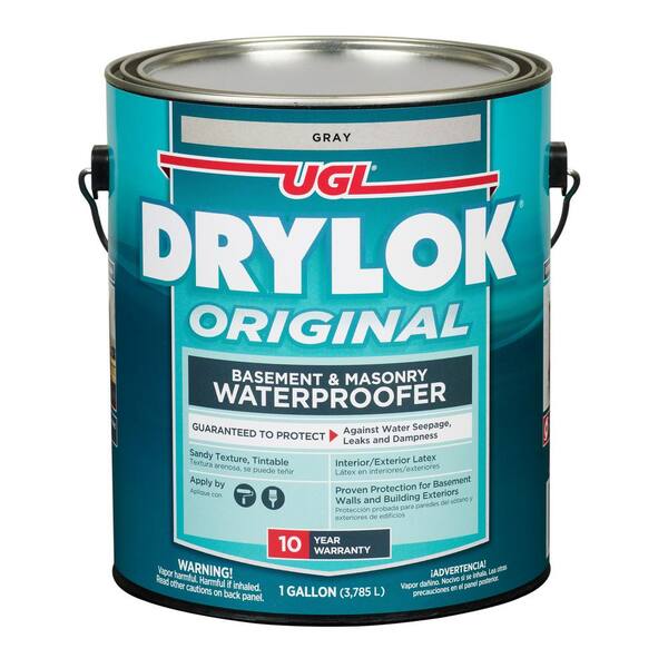 Drylok Original 1 Gal Gray Flat Latex Interior Exterior Basement And Masonry Waterproofer 27613 The Home Depot