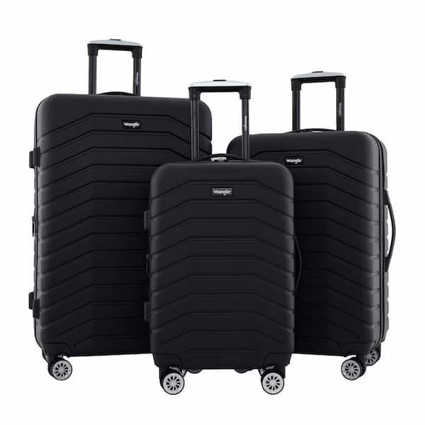 Travelers Club Wrangler 3-Piece Black Roll Hard Side Luggage Set with 360° 8-Wheel System