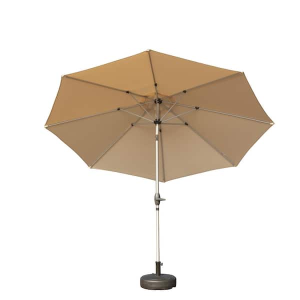 Tatayosi 9 ft. Outdoor Market Umbrellas, Patio Umbrella with Push Button Tilt Market Crank and 8 Sturdy Ribs in Beige