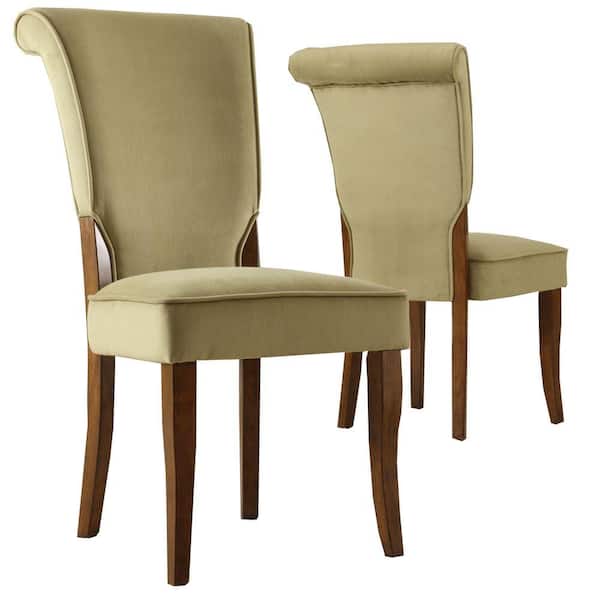 Home Decorators Collection Mountain Velvet Side Chair in Olive (Set of 2)