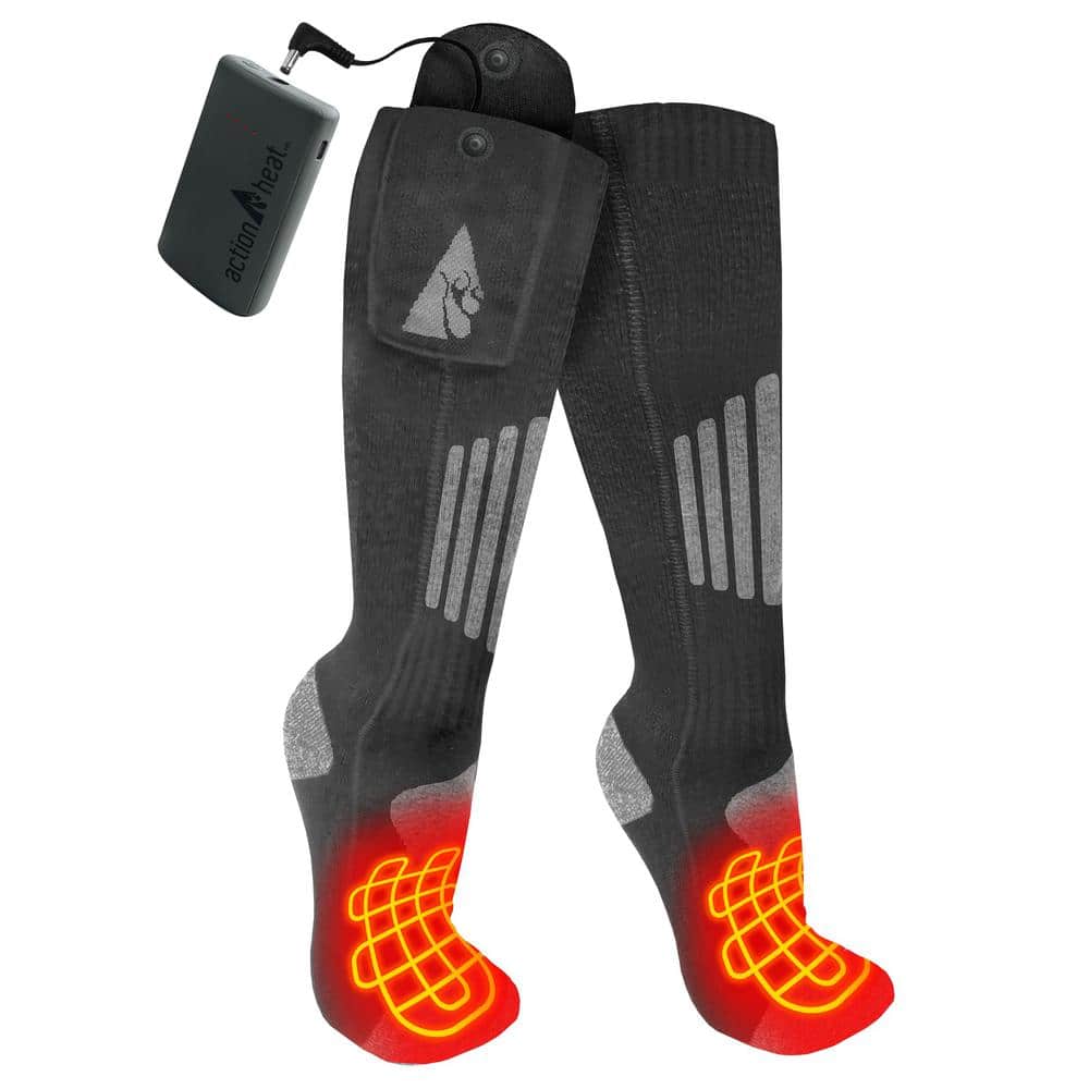 Electric Heated Socks 3V Rechargeable Battery Foot Winter Warm Skiing Hunting 