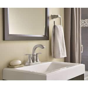 Hensley 4 in. Centerset 2-Handle Bathroom Faucet in Spot Resist Brushed Nickel