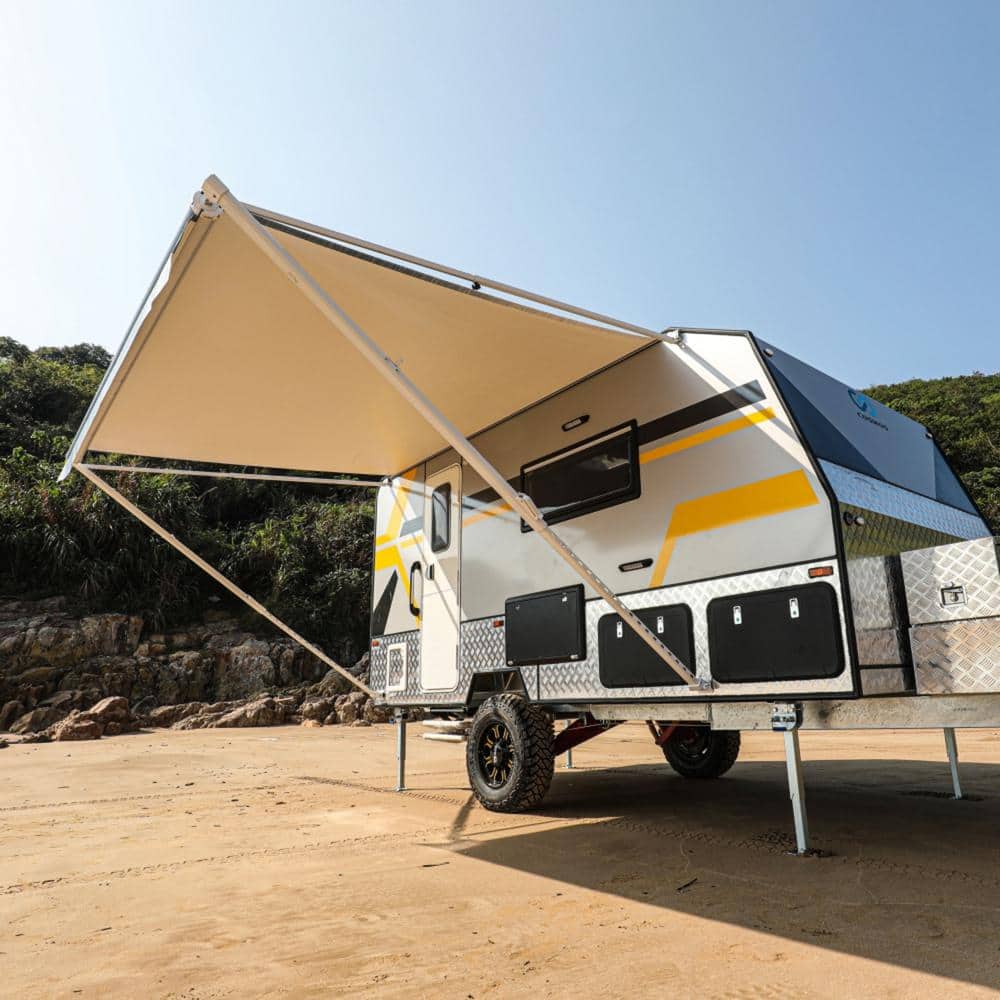Blue Fade 10' x 8' Retractable RV and Patio Awning