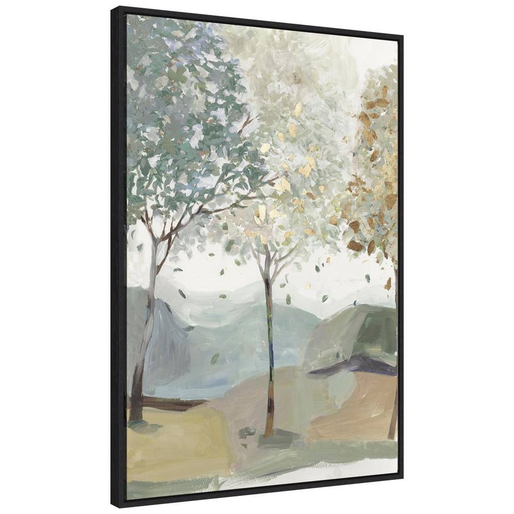 Amanti Art Breezy Landscape Trees III by Allison Pearce Canvas Wall Art Print Framed 23-in. x 33-in. in Black