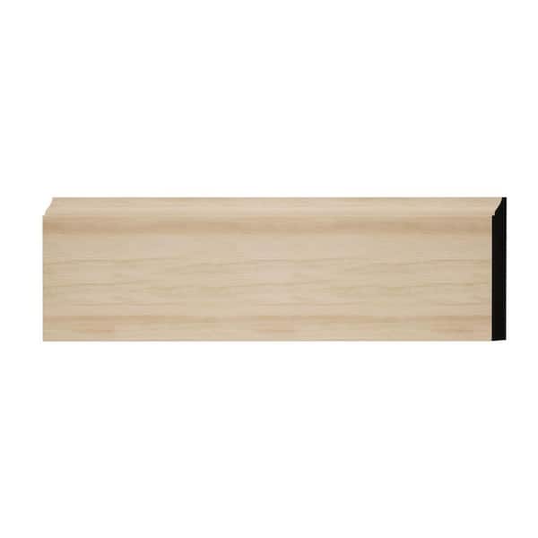WM618 0.56 in. D x 5.25 in. W x 6 in. L Wood (White Oak) Baseboard Moulding Sample