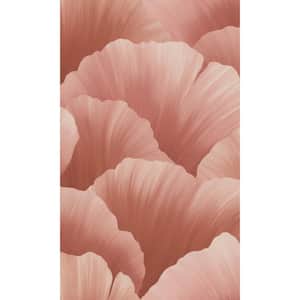 Red Coral Like Petals Bold Floral Printed Non-Woven Non-Pasted Textured Wallpaper 57 sq. ft.